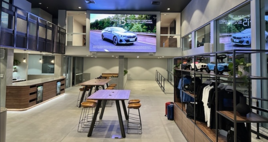 BMW showroom transformation